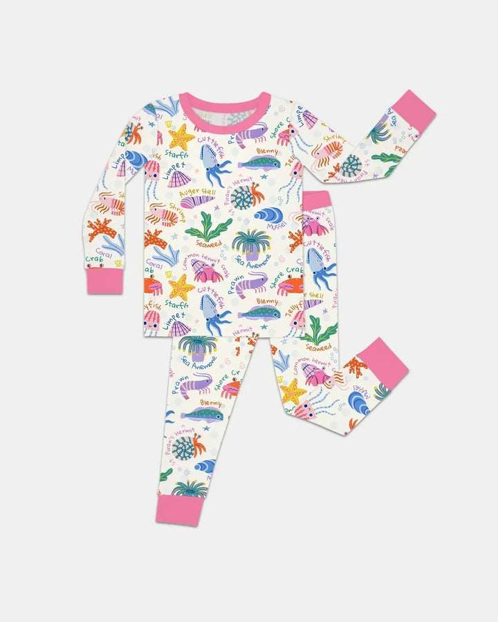 Tide Pool Pals Bamboo Two Piece Long Sleeve Pajama Set