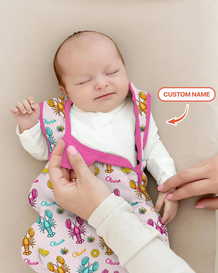 Custom Name Crawfish Crew Bamboo Sleep Bag