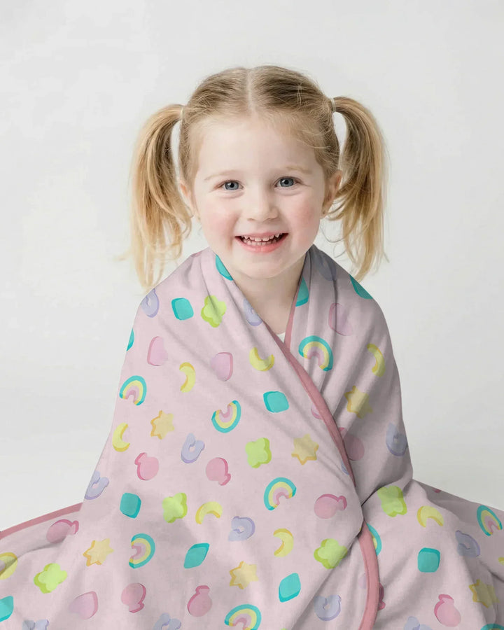 Pastel Lucky Charms Scatter Bamboo Blanket