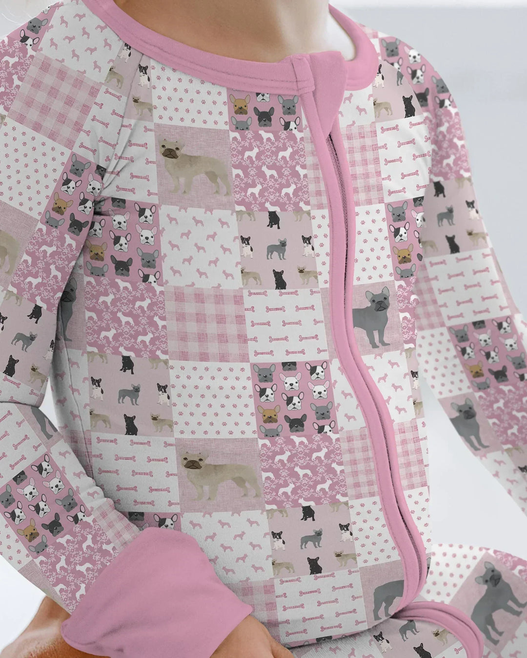 Frenchies Patchwork Family Matching Bamboo Convertible Zippy