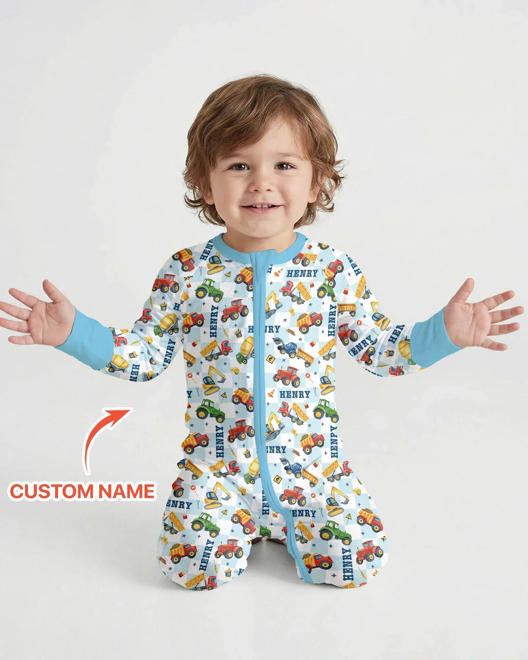 Under Construction Custom Name Bamboo Convertible Zippy