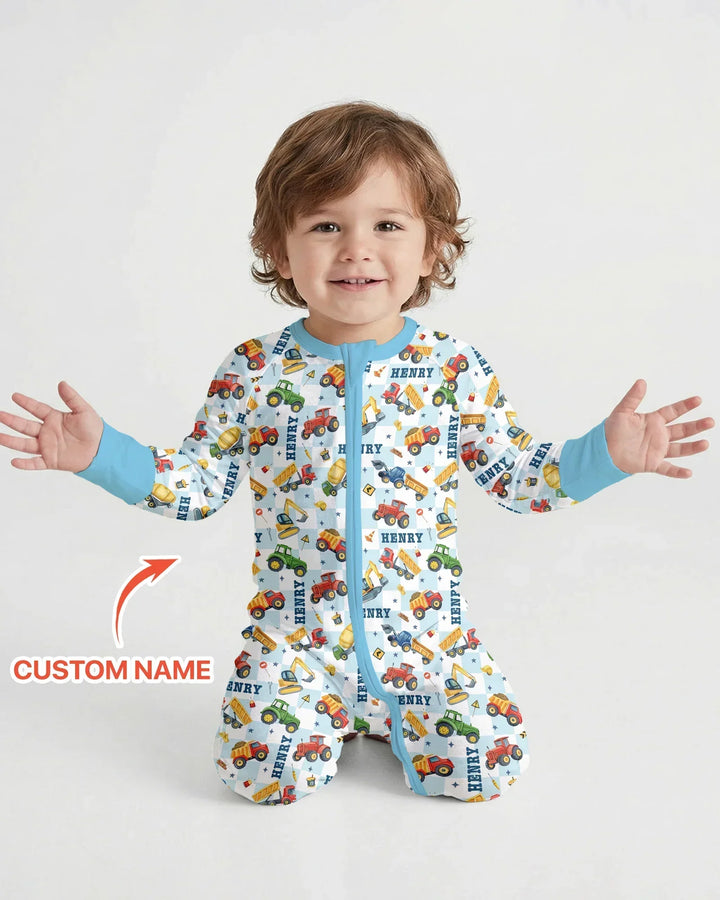 Under Construction Custom Name Bamboo Convertible Zippy