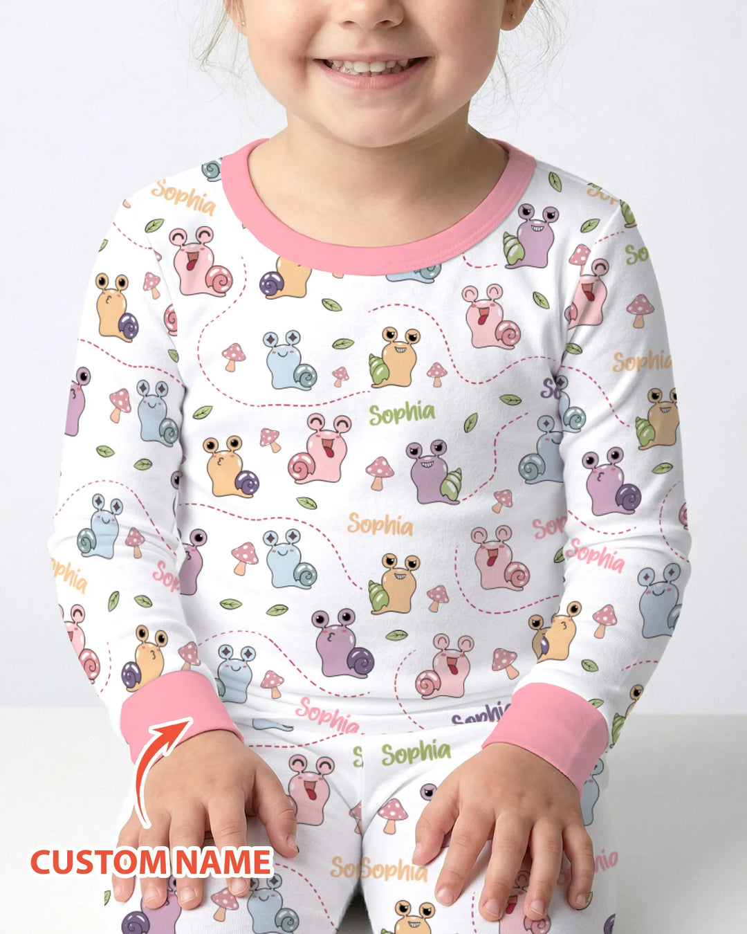 Custom Name Snailed it! Bamboo Two Piece Long Sleeve Pajama Set