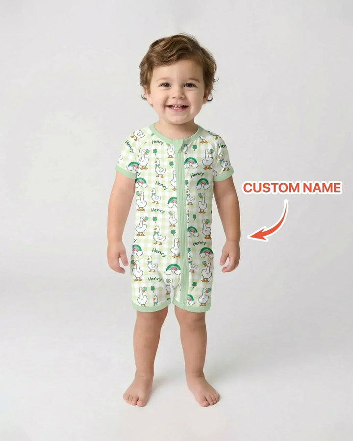 Custom Name Lucky Ducks Bamboo Shorty Zippy