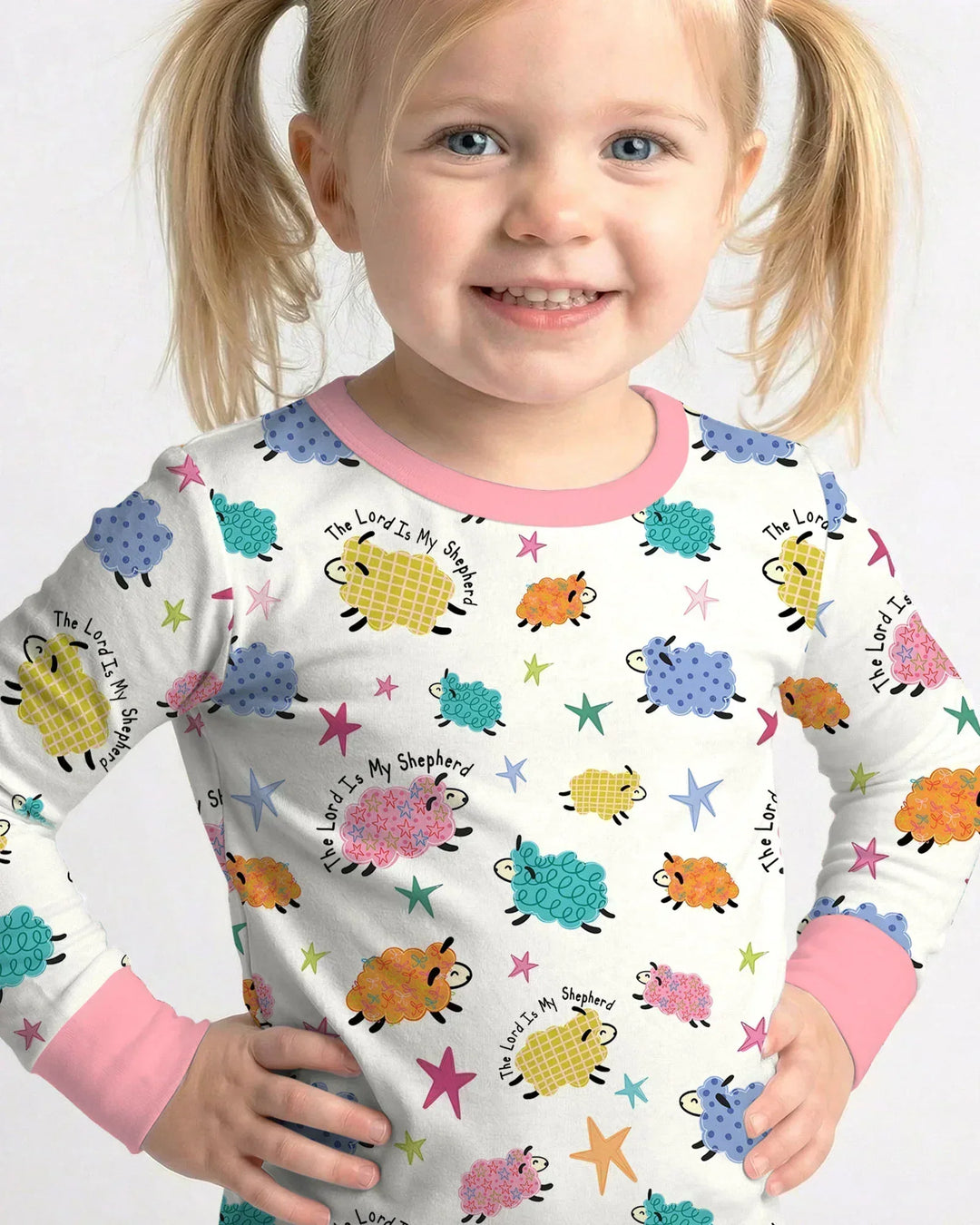 The Lord Is My Shepherd Bamboo Two Piece Long Sleeve Pajama Set