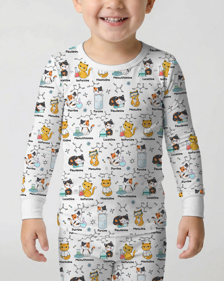Biochemistry Cat Bamboo Two Piece Long Sleeve Pajama Set