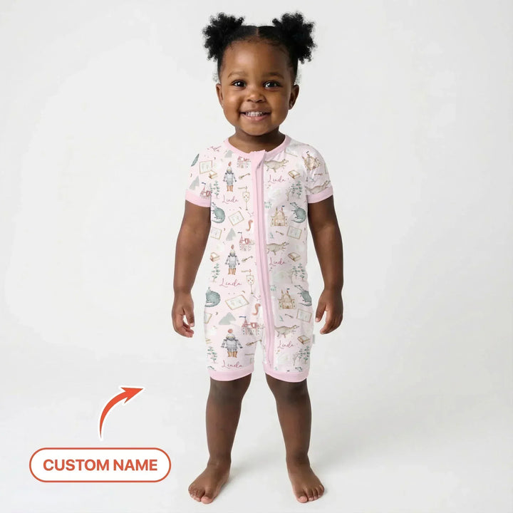 Adventure Dreams Custom Name Bamboo Shorty Zippy