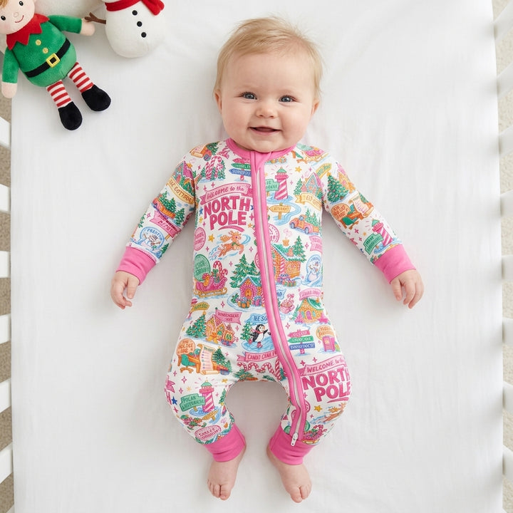 Retro North Pole Bamboo Convertible Zippy