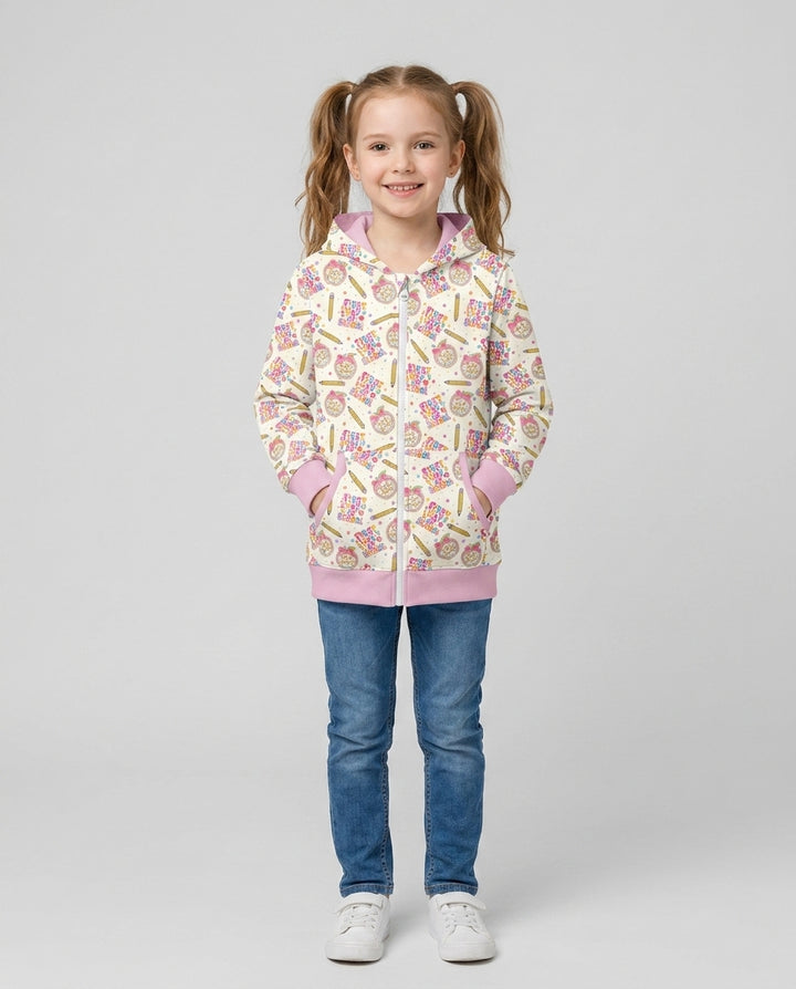 Custom School Grade First Day Cutie Bamboo Zip Hoodie