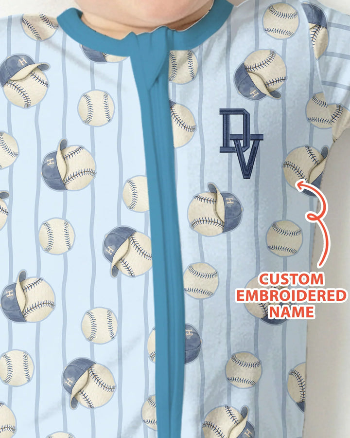 Custom Embroidered Baseball Bamboo Convertible Zippy