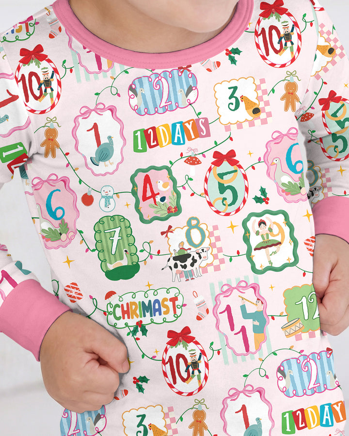 12 Christmas Prayers Bamboo Two Piece Long Sleeve Pajama Set
