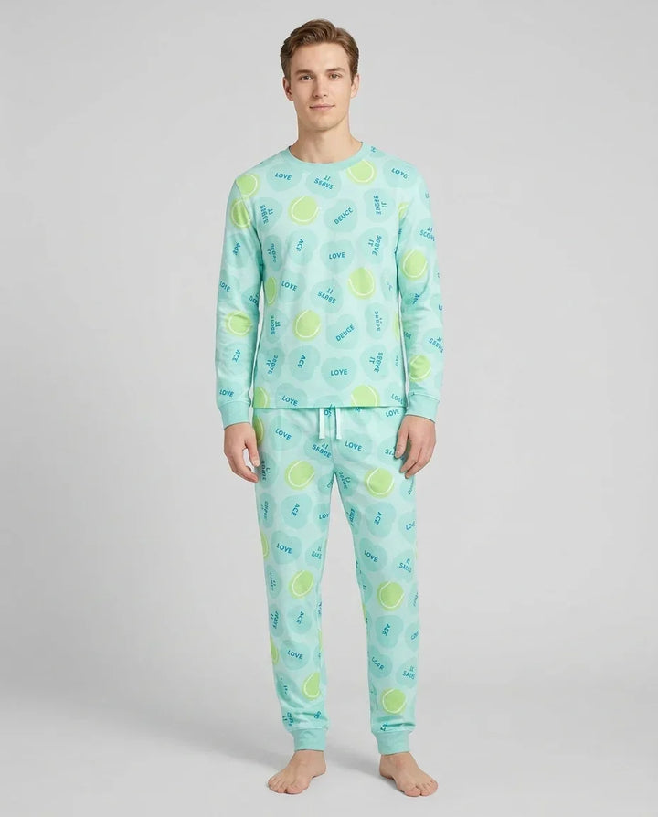 Tennis with Love Bamboo Men's Pajama Set