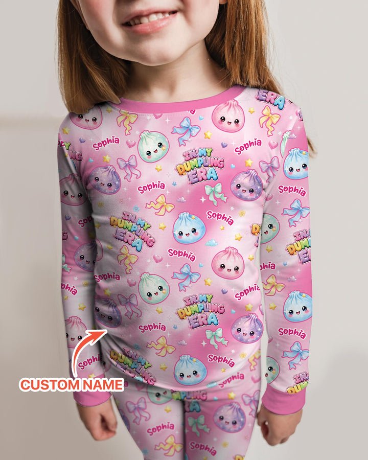 Custom Name In My Dumpling Era Bamboo Two Piece Long Sleeve Pajama Set