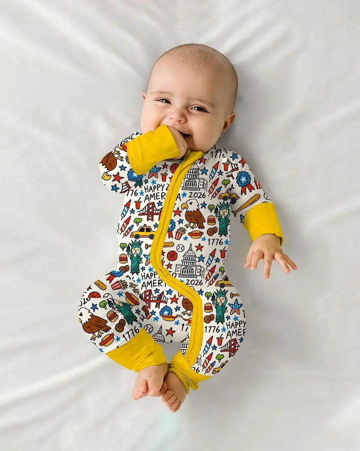 Doodle America 250th Anniversary Family Bamboo Convertible Zippy