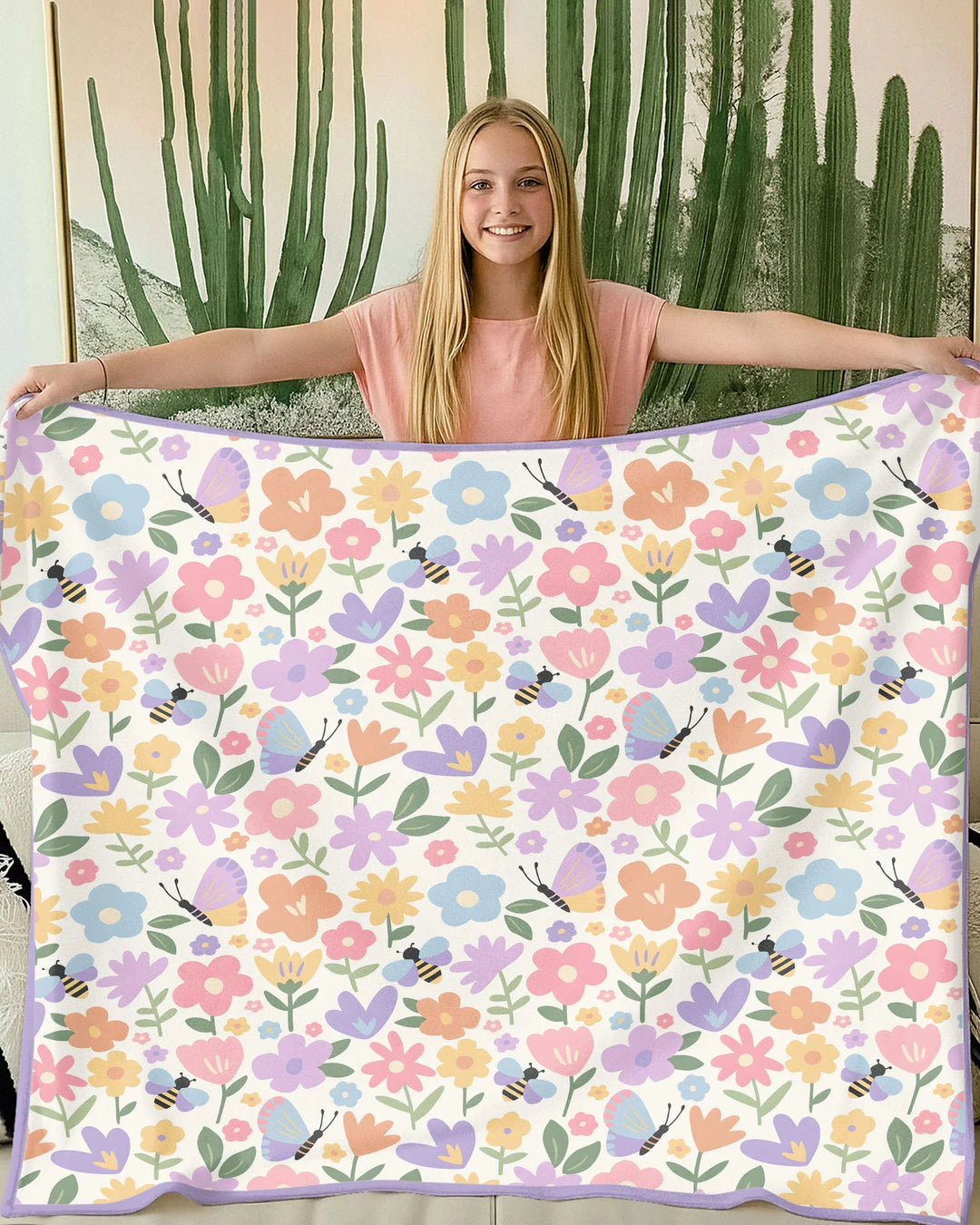 Flower Gardens Bamboo Blanket