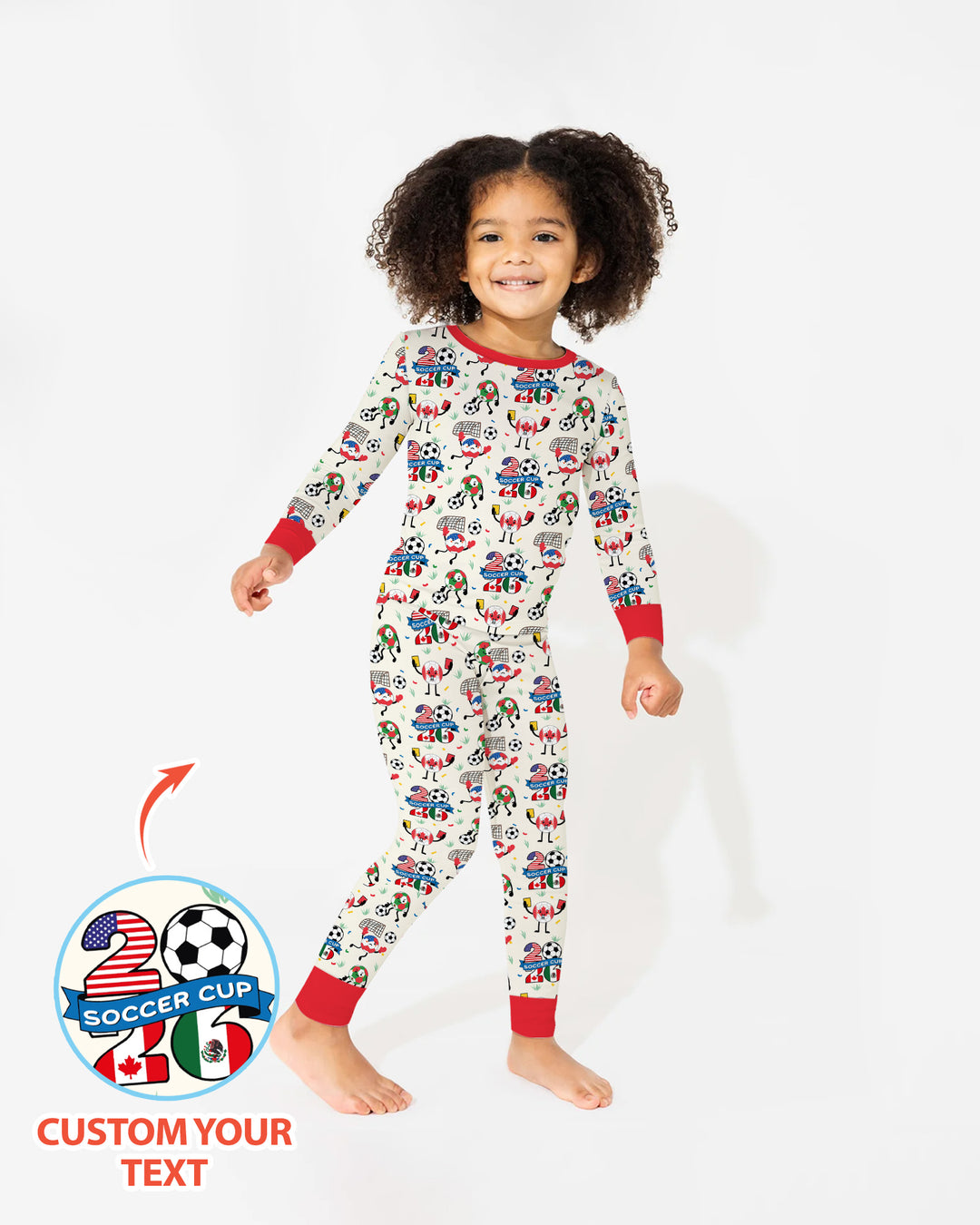 Soccer Squad 2026 Bamboo Two Piece Long Sleeve Pajama Set