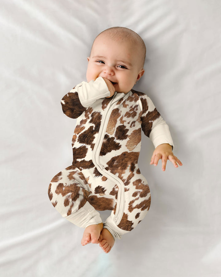 Trendy Cowhide Bamboo Convertible Zippy