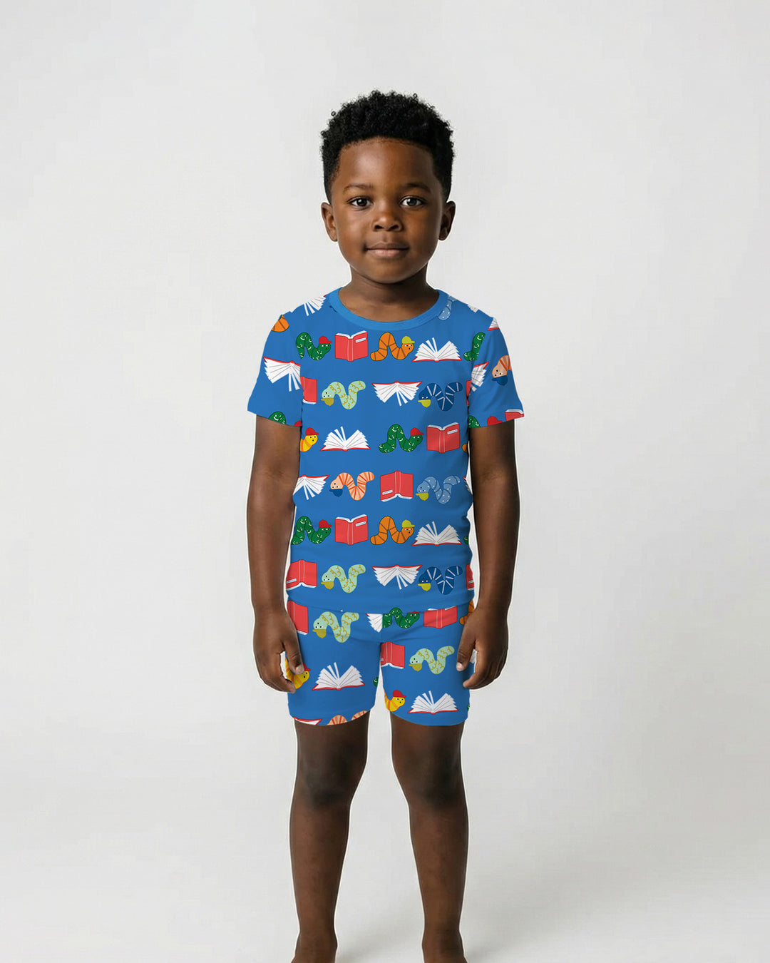 Bookworm Family Matching Bamboo Two Piece Short Sleeve Shorts Pajama Set