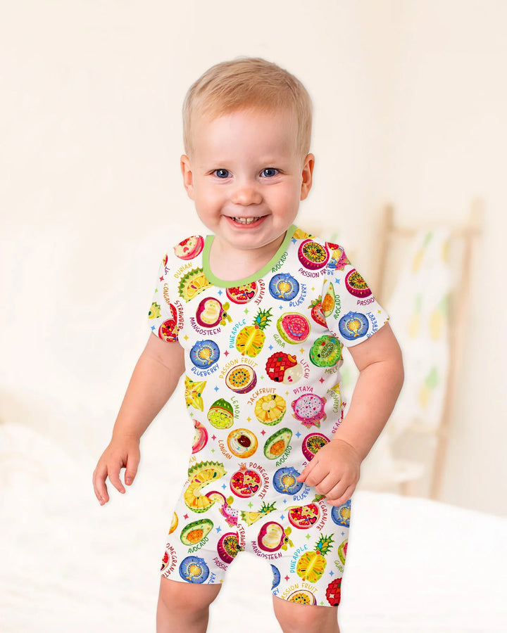 Juicy World Bamboo Two Piece Short Sleeve Shorts Pajama Set