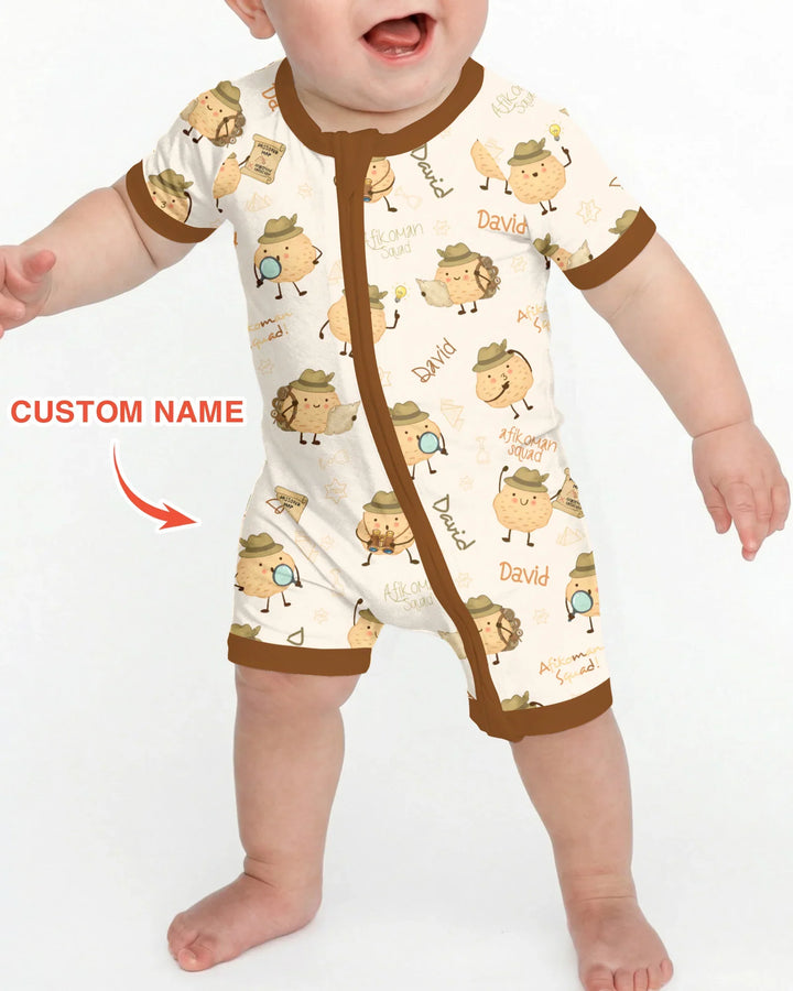 Custom Name Passover Afikoman Bamboo Shorty Zippy
