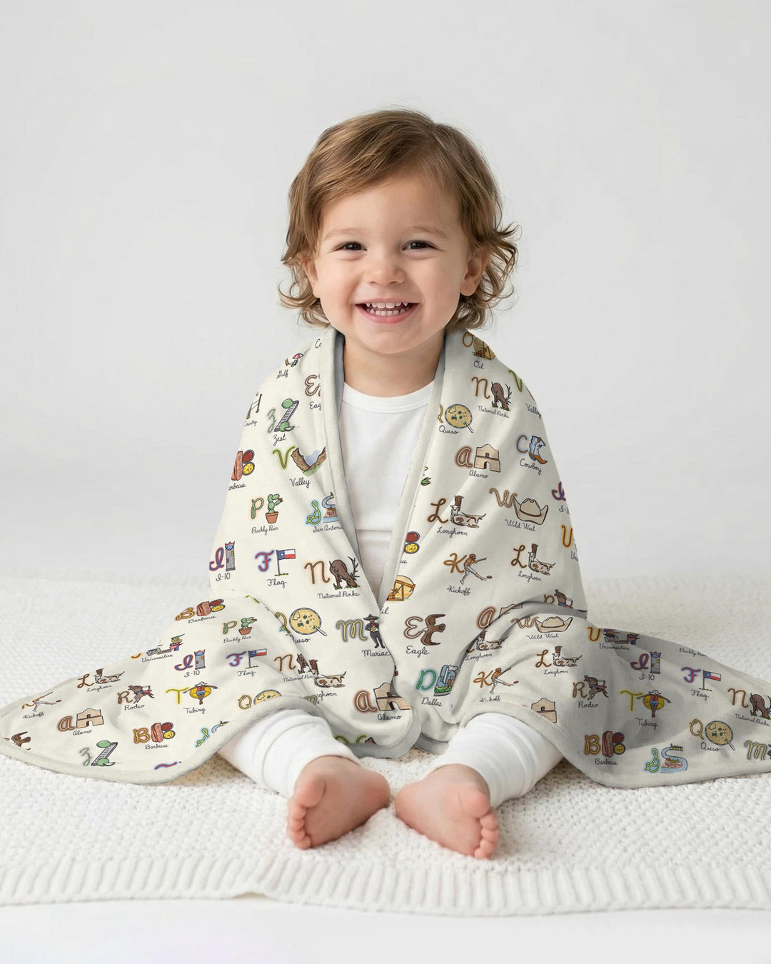 Texas Alphabet Bamboo Blanket