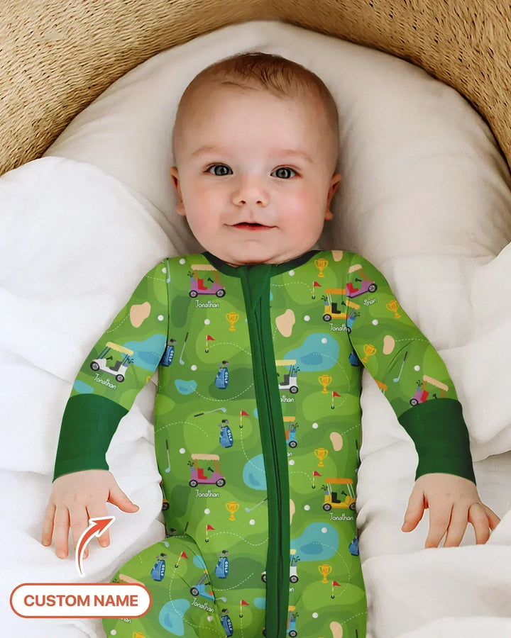 Custom Name Golf Season Family Matching Bamboo Convertible Zippy
