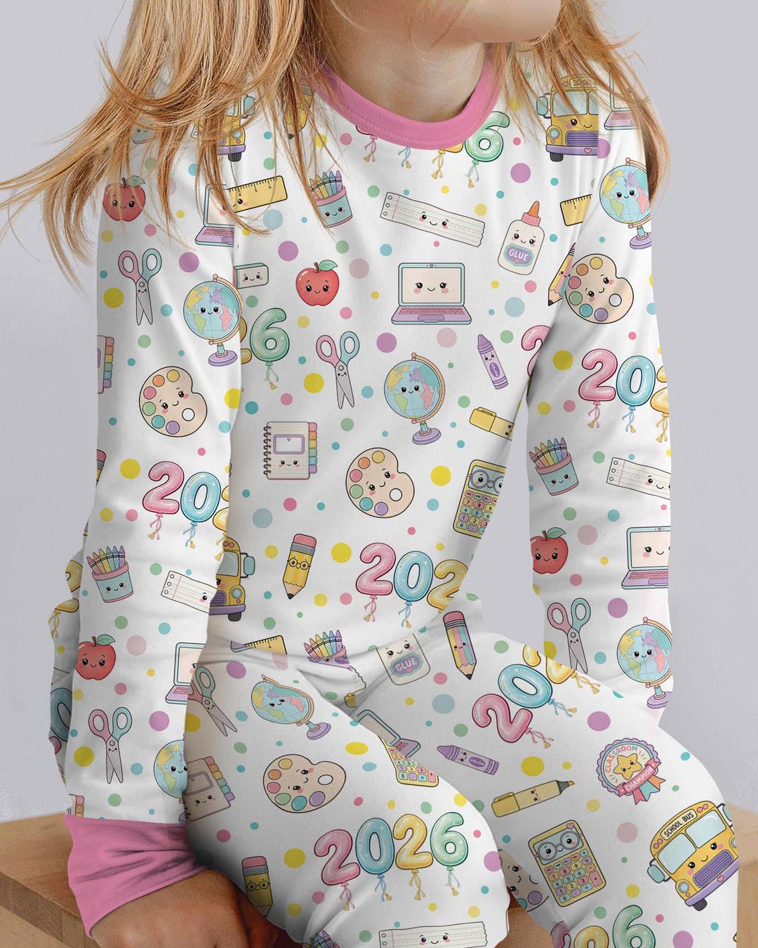Template Bamboo Two Piece Long Sleeve Pyjamas Set