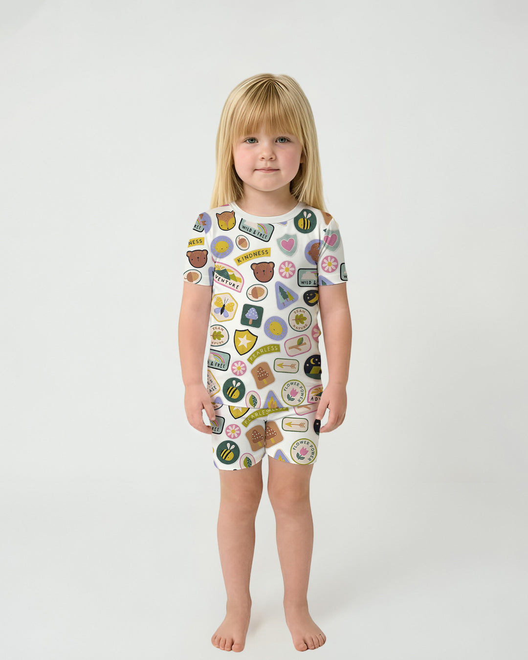 Little Explorer Bamboo Two Piece Short Sleeve Shorts Pajama Set