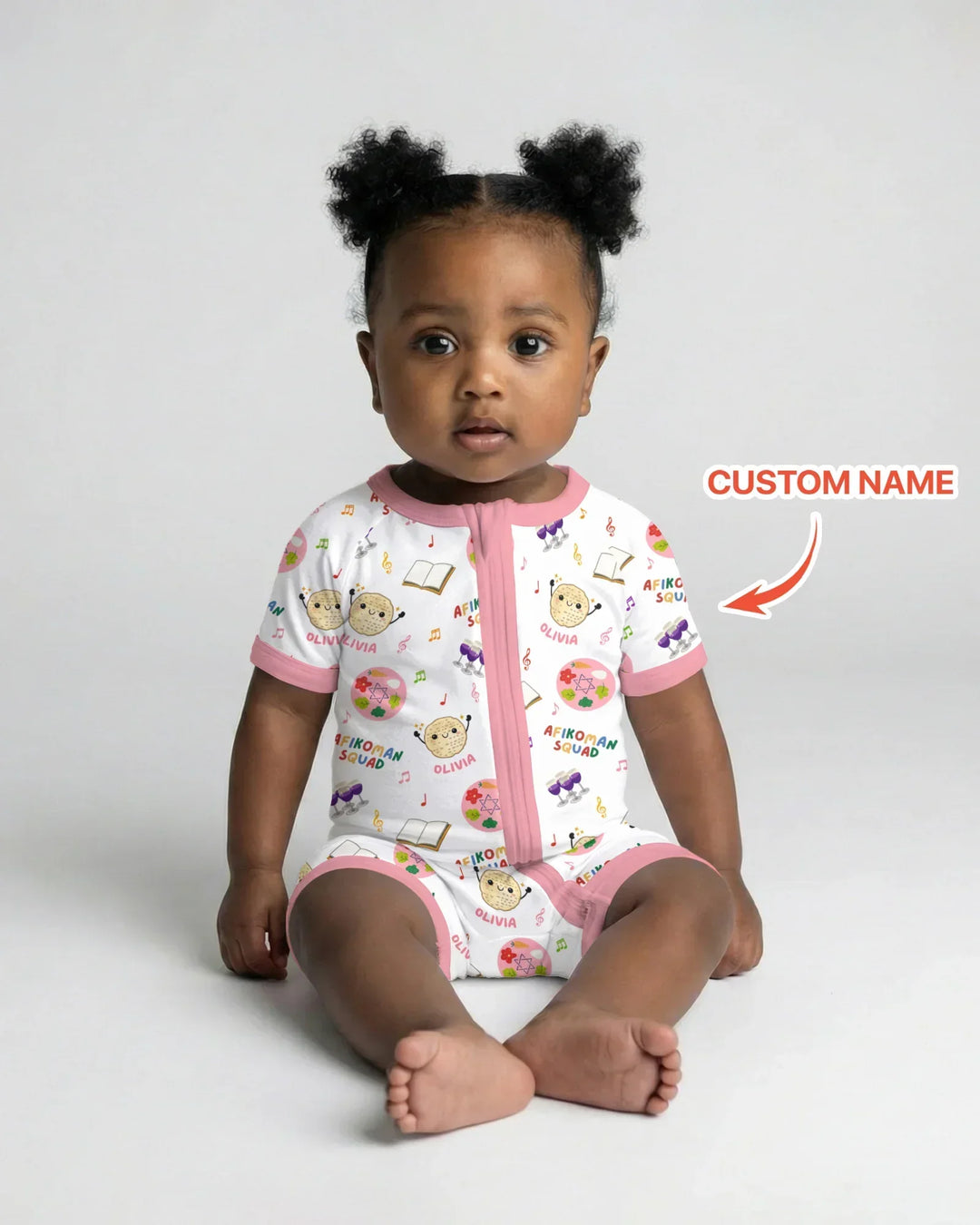 Custom Name Passover Afikoman Squad Bamboo Shorty Zippy