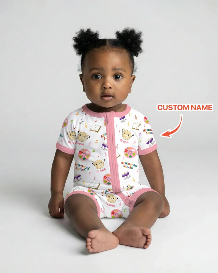 Custom Name Passover Afikoman Squad Bamboo Shorty Zippy