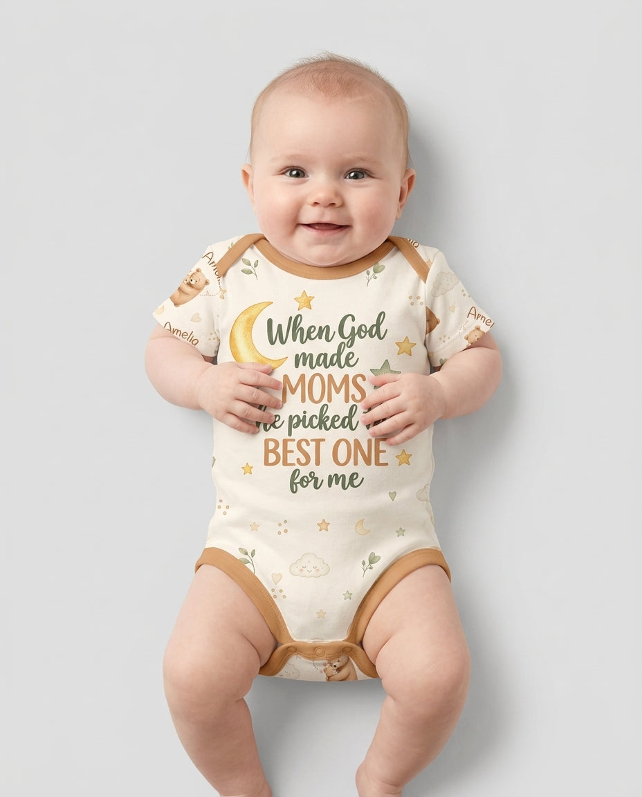 When God Made Moms Bamboo Bodysuit
