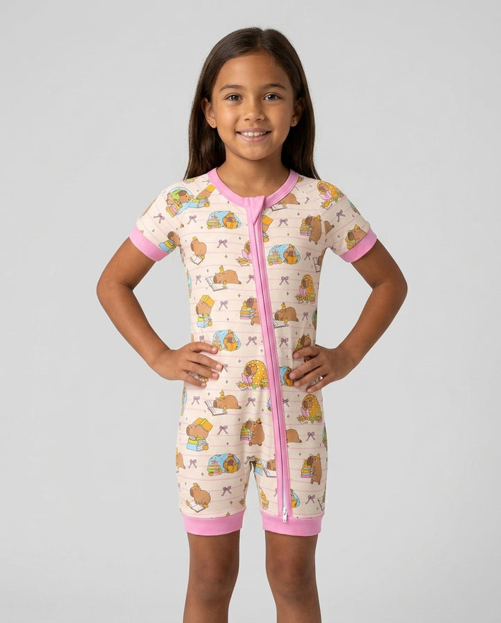 Sweet Study Capy Bamboo Shorty Zippy