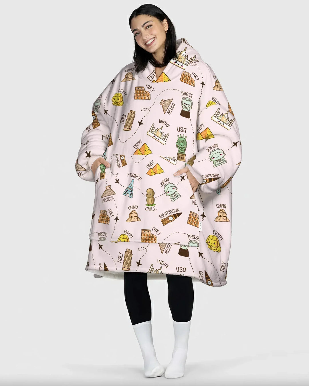 Kawaii World Tour Wearable Bamboo Blanket Hoodie