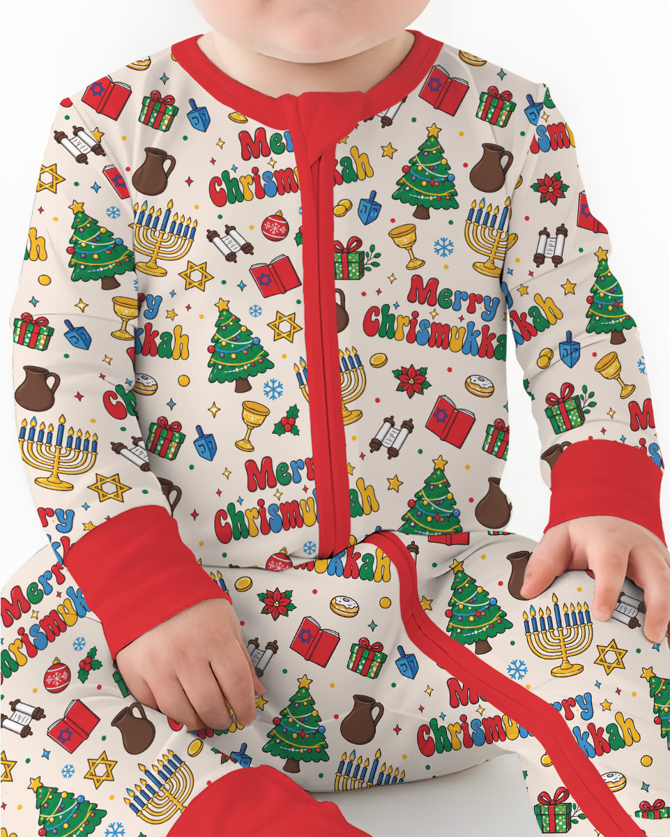 Merry Chrismukkah Bamboo Convertible Zippy