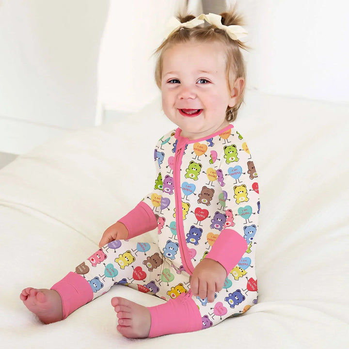 Rainbow Bears Affirmation Bamboo Convertible Zippy