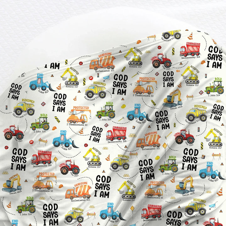 God Says I Am Bamboo Swaddle Blanket
