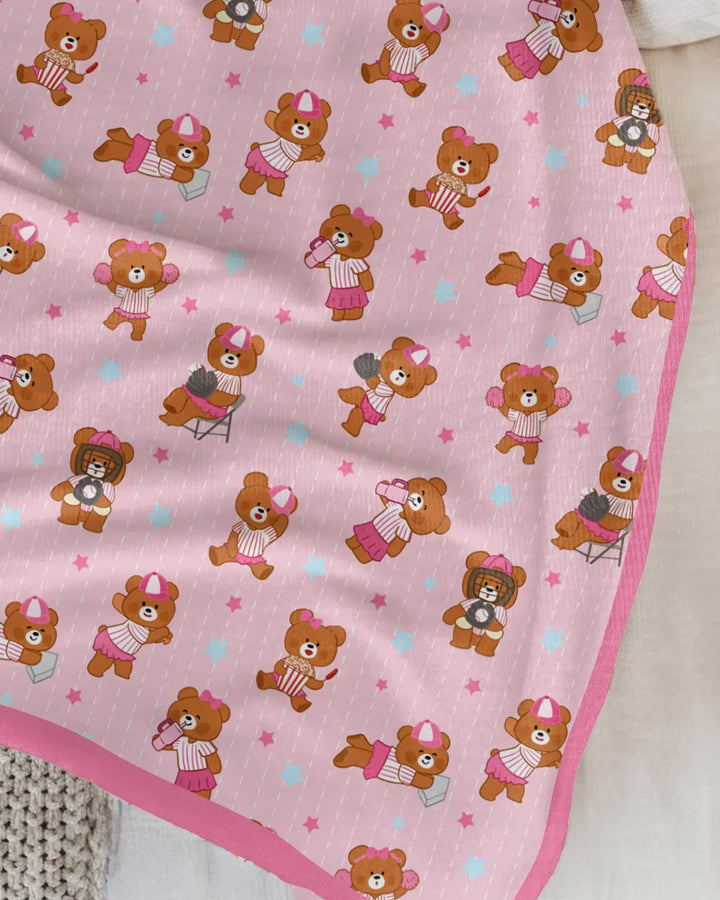 Born To Play Baseball Bamboo Blanket