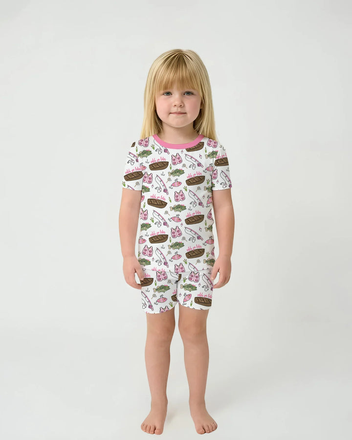 Catch Ya Later Bamboo Two Piece Short Sleeve Shorts Pajama Set