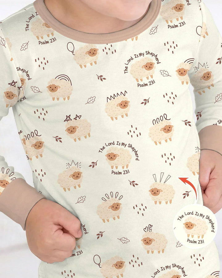 The Lord Is My Shepherd Baby Bamboo Two Piece Long Sleeve Pajama Set