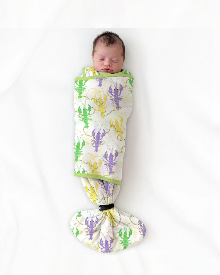 Mardi Gras Crawfish Family Matching Bamboo Sleep Bag Swaddler