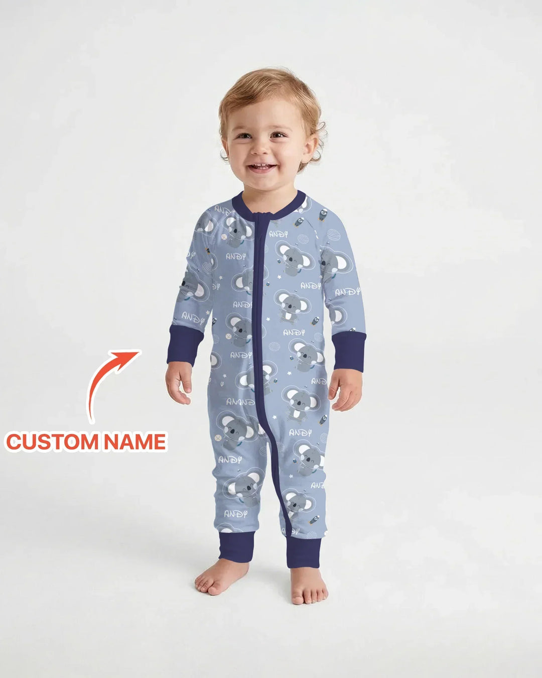 Custom Name Cosmic Koala Bamboo Convertible Zippy