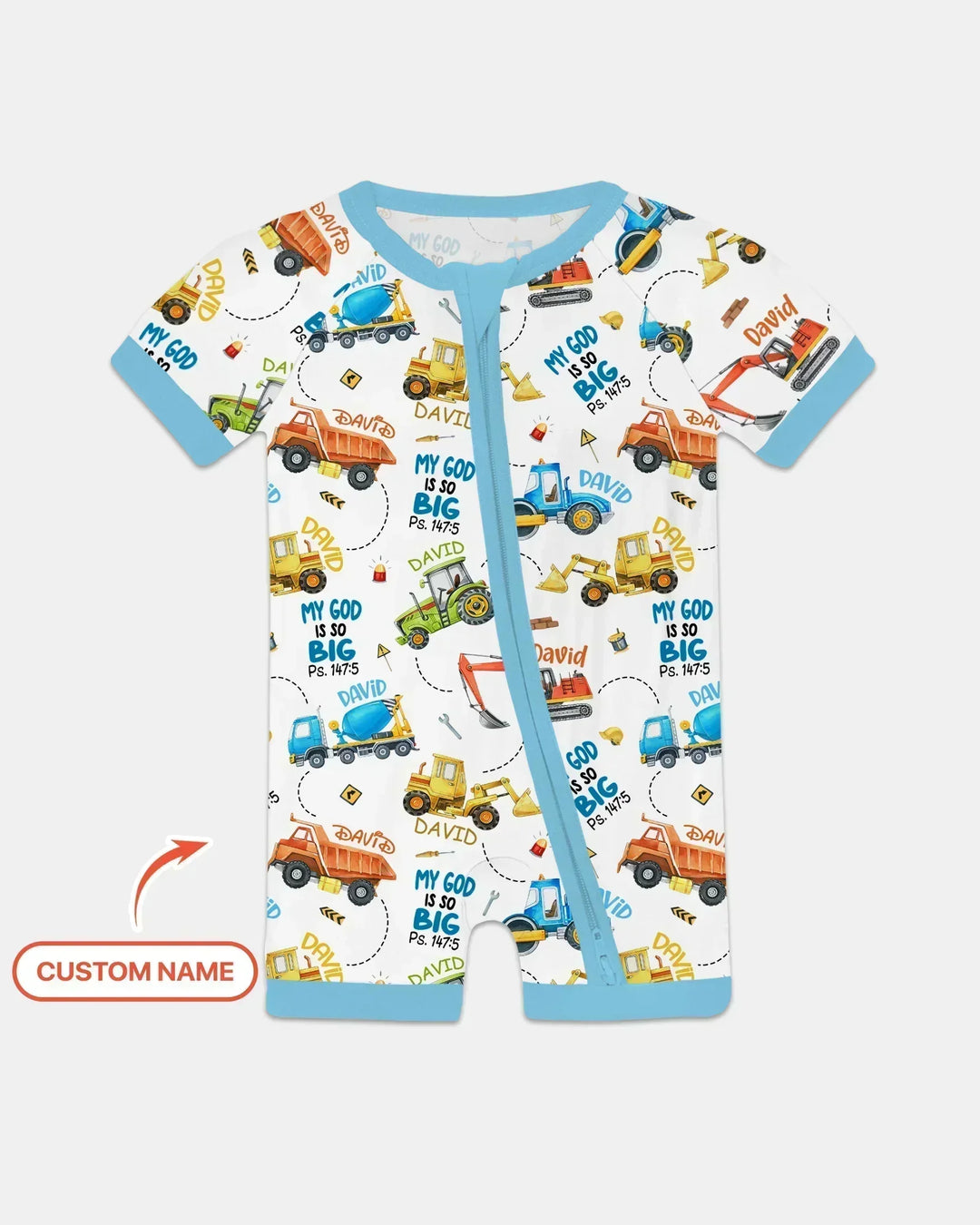 My God Is So Big Custom Name Bamboo Shorty Zippy