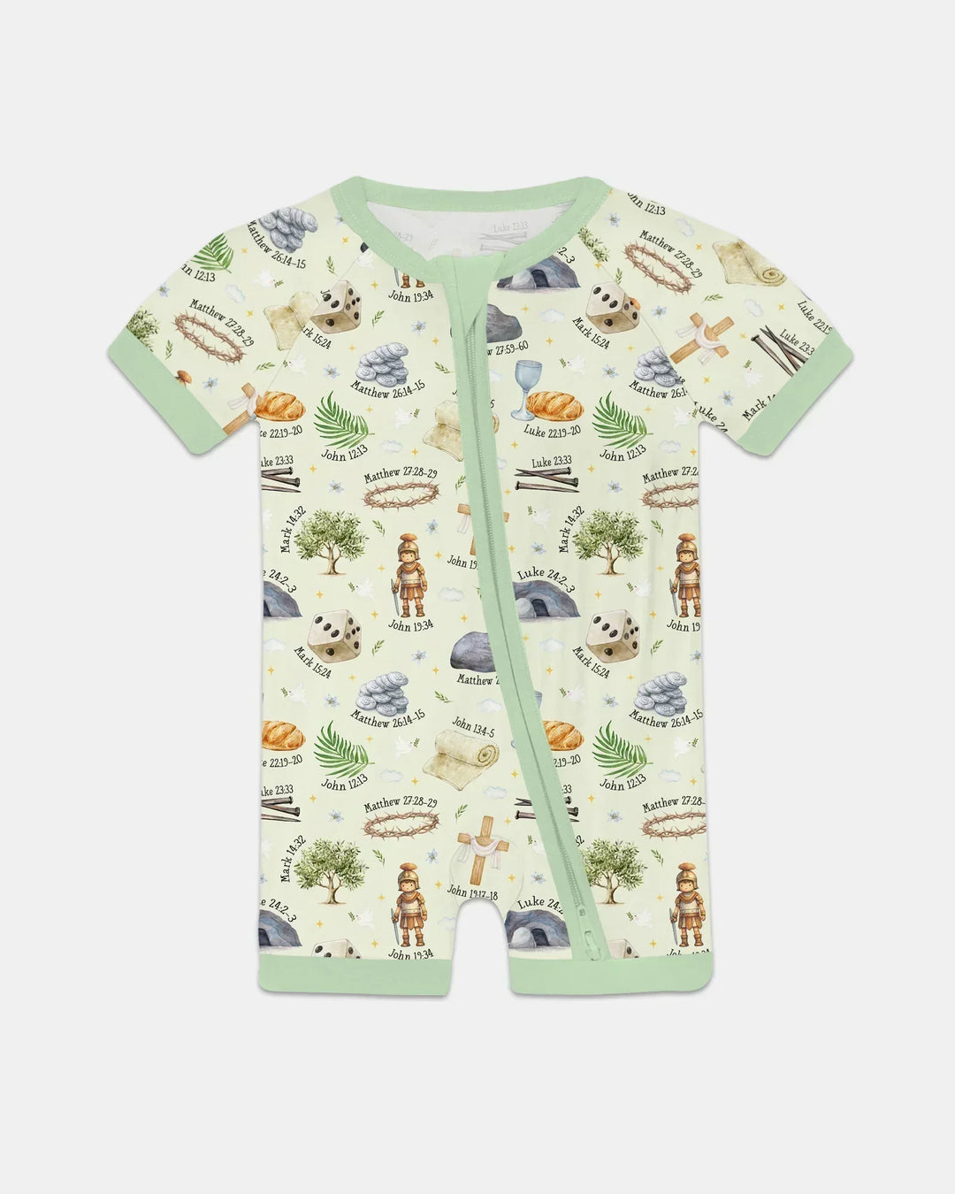 He Is Risen Family Matching Bamboo Shorty Zippy