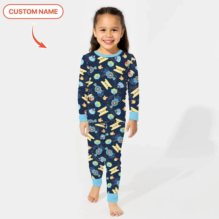 Express Train Christmas Bamboo Two Piece Long Sleeve Pajama Set