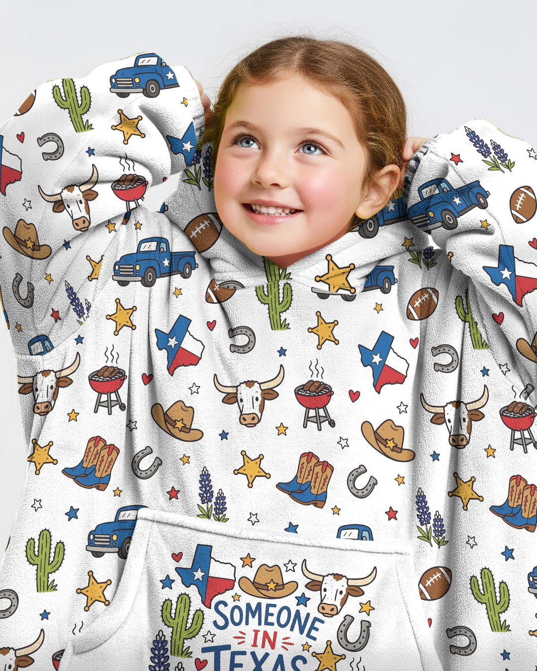 Someone in Texas Loves Me Bamboo Blanket Hoodie