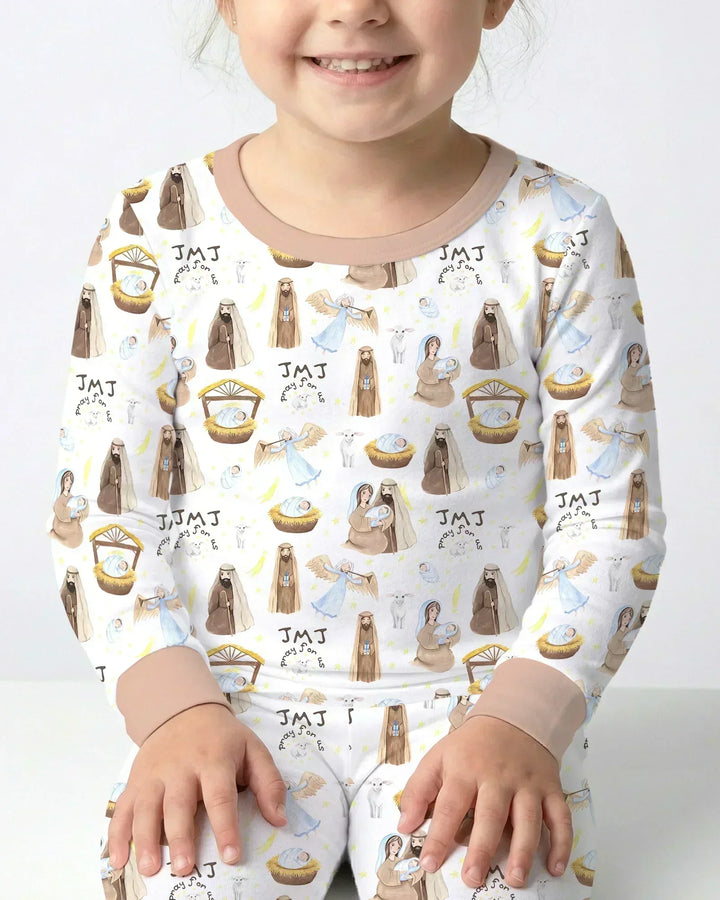 Holy Family Bamboo Two Piece Long Sleeve Pajama Set