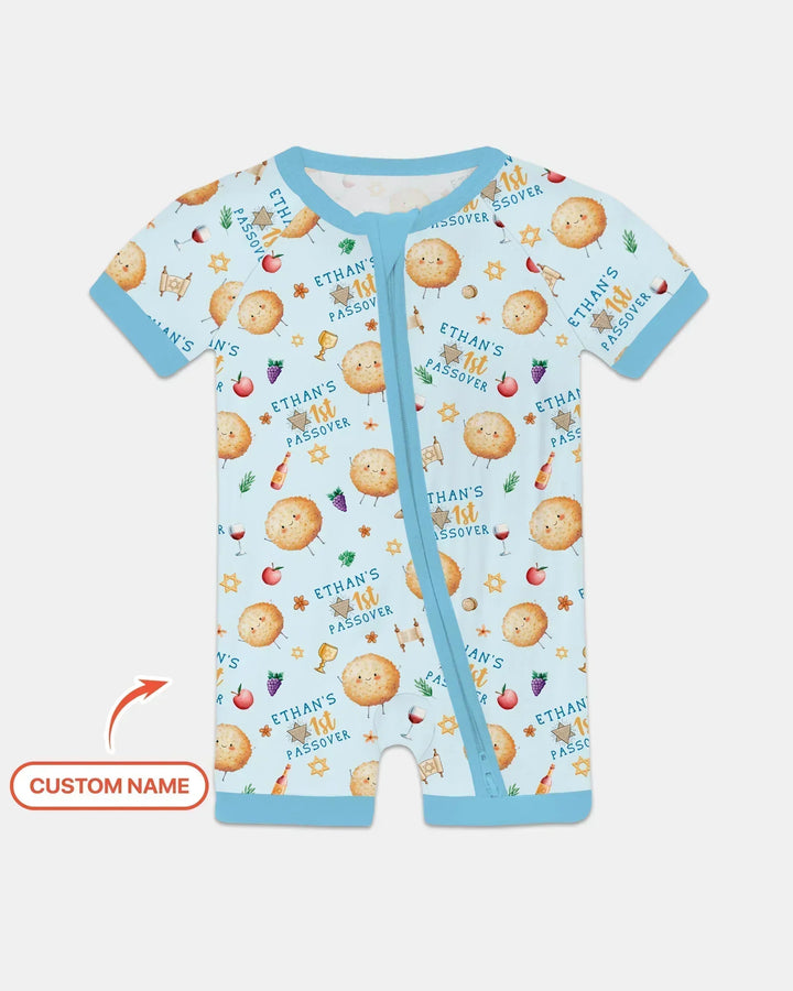 Custom Name 1st Passover Bamboo Shorty Zippy