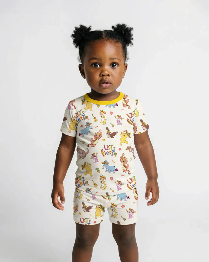 Let's Fiesta Bamboo Two Piece Short Sleeve Shorts Pajama Set