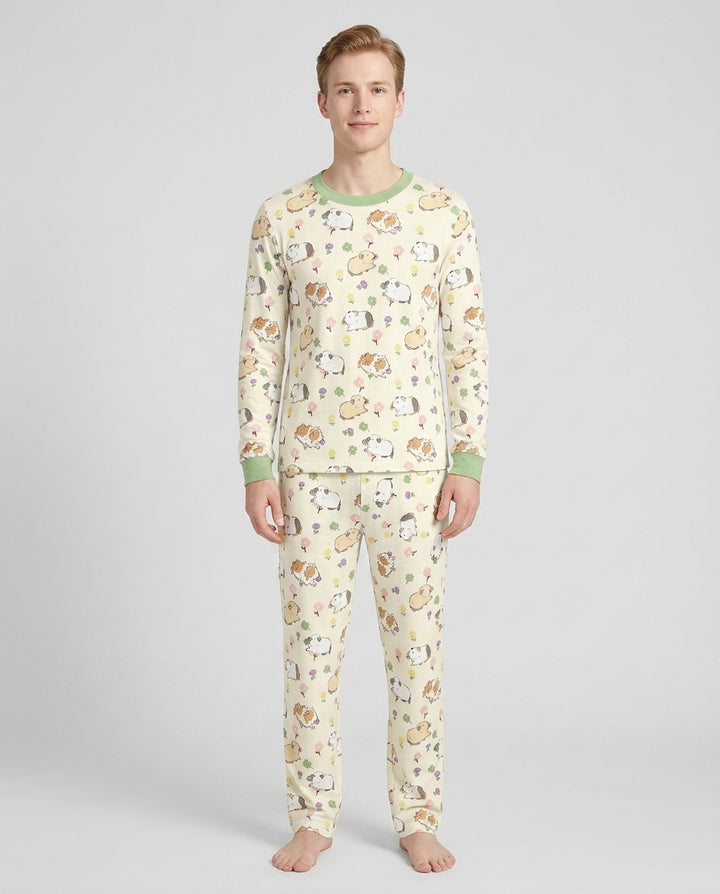 Guinea Pig Garden Bamboo Men's Pajama Set