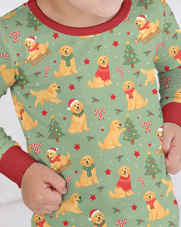 Holiday Dog Bamboo Two Piece Long Sleeve Pajama Set